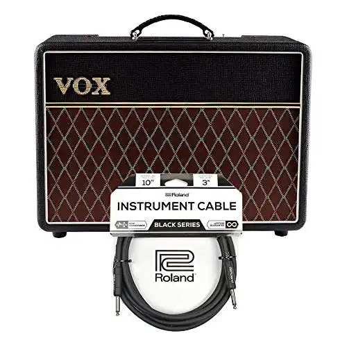 Vox AC10C1 10w 1x10 Combo Cable Bundle